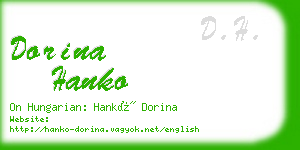 dorina hanko business card